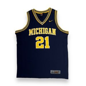 Vintage 90s Team Nike ELITE Michigan Wolverines Jersey 21 Large L